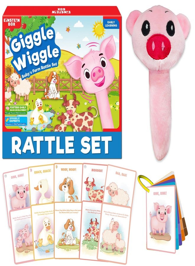 Einstein Box Baby Rattle Play Set for Infants & Babies 0-3-6-9-12 Months Old| Toys/Gifts for Infants & Newborns 0-3-6-9-12 Months Old | Farm Theme | - Image 1